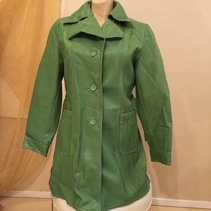 Green leather jacket